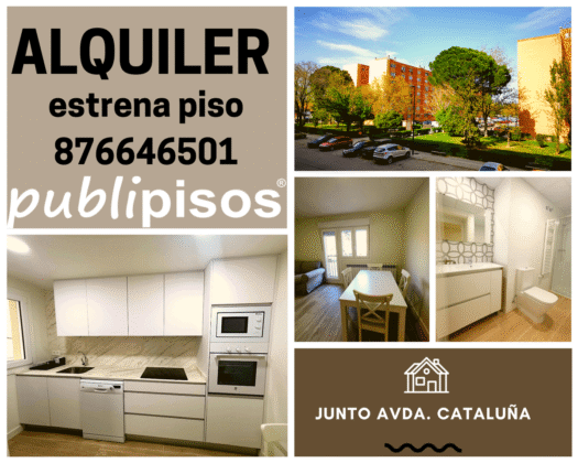 Piso en alquiler nuevo junto avenida Cataluña Zaragoza
